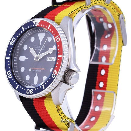Orologio da uomo in poliestere Seiko Automatic Diver&#39;s Japan Made SKX009J1-var-NATO26 200M