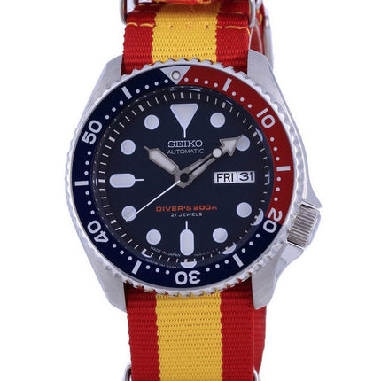 Orologio da uomo in poliestere Seiko Automatic Diver&#39;s Japan Made SKX009J1-var-NATO29 200M