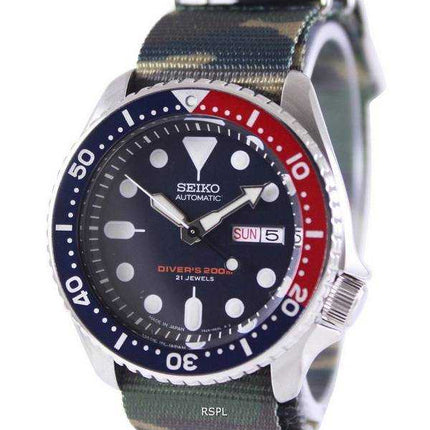 Orologio da uomo Seiko Automatic Diver 200M Army NATO Strap SKX009J1-NATO5
