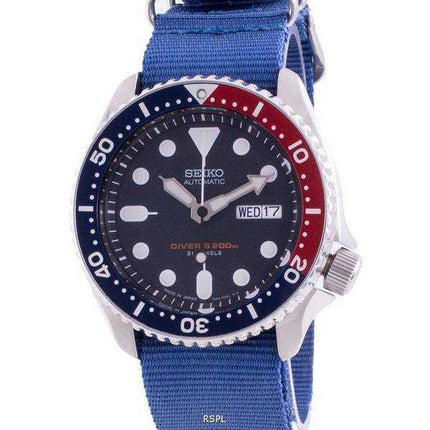 Seiko Automatic Diver's SKX009J1-var-NATO8 200M Orologio da uomo realizzato in Giappone