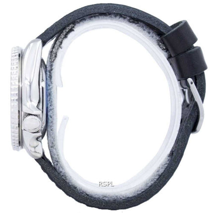 Orologio da uomo Seiko Automatic Diver's 200M Ratio in pelle nera SKX009K1-LS8