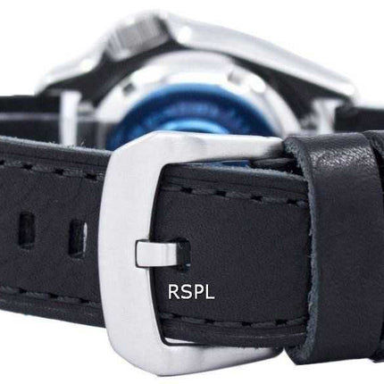 Orologio da uomo Seiko Automatic Diver's 200M Ratio in pelle nera SKX009K1-LS8