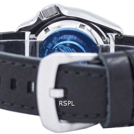 Orologio da uomo Seiko Automatic Diver's 200M Ratio in pelle nera SKX009K1-LS8