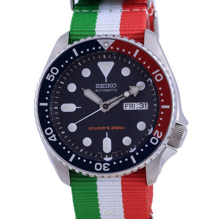 Seiko Automatic Diver&#39;s Orologio da uomo in poliestere SKX009K1-var-NATO23 200M