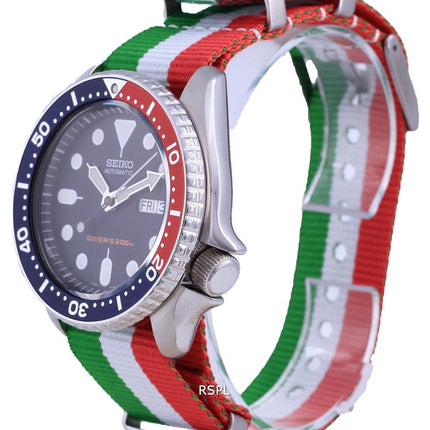 Seiko Automatic Diver&#39;s Orologio da uomo in poliestere SKX009K1-var-NATO23 200M