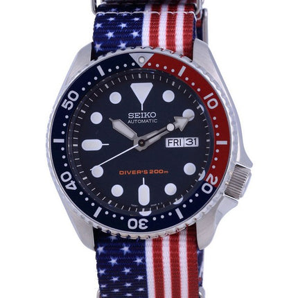 Seiko Automatic Diver&#39;s Orologio da uomo in poliestere SKX009K1-var-NATO27 200M