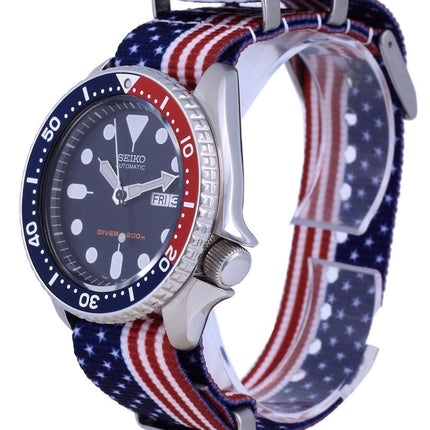 Seiko Automatic Diver&#39;s Orologio da uomo in poliestere SKX009K1-var-NATO27 200M