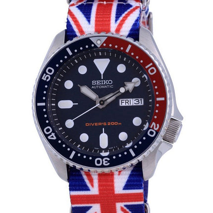 Seiko Automatic Diver&#39;s Orologio da uomo in poliestere SKX009K1-var-NATO28 200M