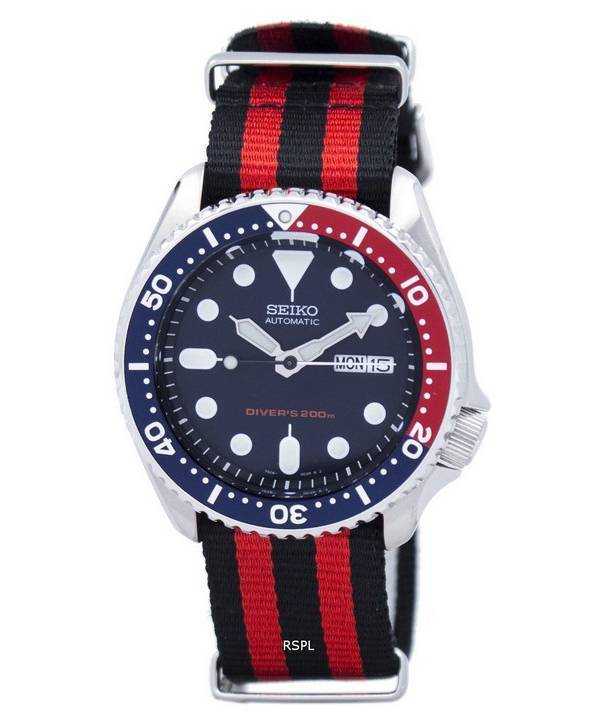 Orologio da uomo Seiko Automatic Diver 200M NATO con cinturino SKX009K1-NATO3