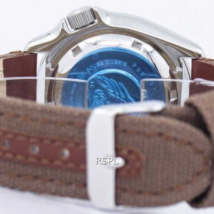 Orologio da uomo con cinturino in pelle Seiko Automatic Diver SKX009K1-NS1 200M