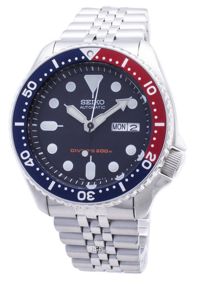 Orologio da uomo Seiko Automatic Diver's 200M con bracciale Jubilee SKX009K2 ricondizionato