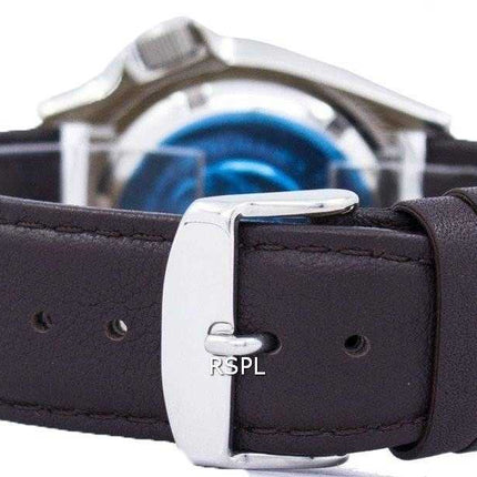 Seiko Automatic Diver's Ratio Orologio da uomo in pelle marrone scuro SKX011J1-LS11 200M