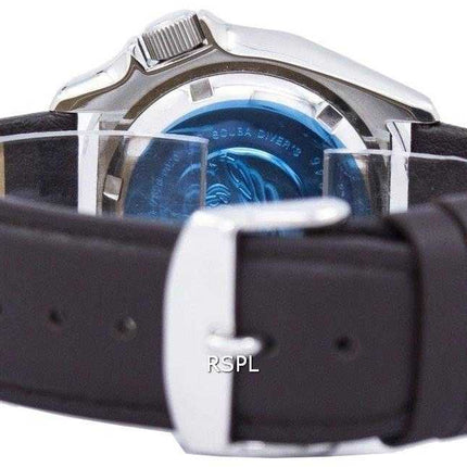 Seiko Automatic Diver's Ratio Orologio da uomo in pelle marrone scuro SKX011J1-LS11 200M