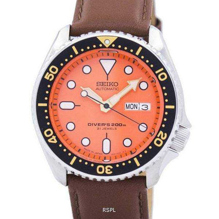 Orologio da sub Seiko Automatic Diver Brown Leather SKX011J1-LS12 200M