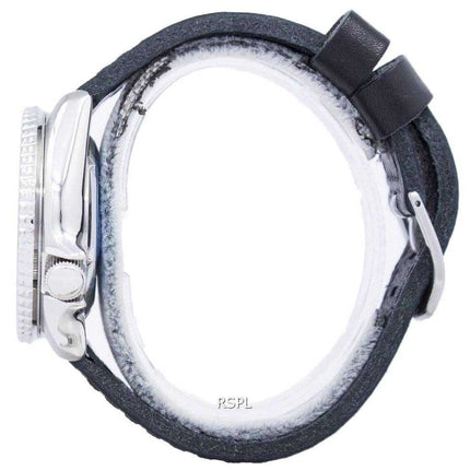 Orologio da sub Seiko Automatic Diver Black Leather SKX011J1-LS8 200M - Orologio da uomo