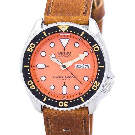 Orologio da sub Seiko Automatic Diver Brown Leather SKX011J1-LS9 200M