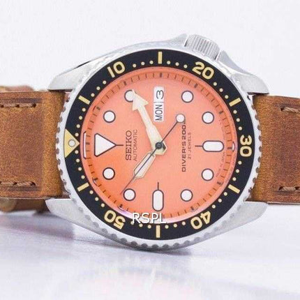Orologio da sub Seiko Automatic Diver Brown Leather SKX011J1-LS9 200M