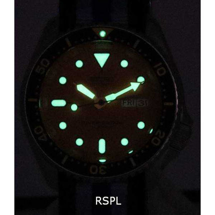 Orologio da uomo Seiko con quadrante arancione automatico SKX011J1-var-NATO20 200M da uomo