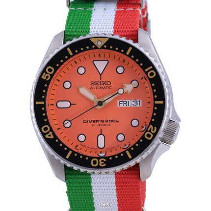 Orologio da uomo in poliestere SKX011J1-var-NATO23 200M di Seiko Automatic Diver&#39;s Japan