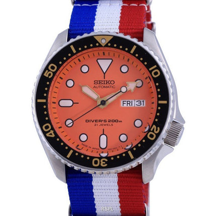 Orologio da uomo in poliestere SKX011J1-var-NATO25 200M di Seiko Automatic Diver&#39;s Japan Made