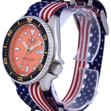 Orologio da uomo in poliestere SKX011J1-var-NATO27 200M di Seiko Automatic Diver&#39;s Japan Made