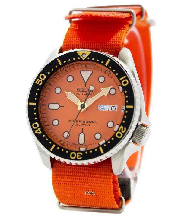 Orologio da uomo Seiko Automatic Diver 200M NATO con cinturino SKX011J1-NATO7