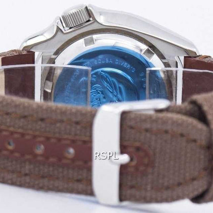 Orologio da uomo Seiko Automatic Diver con cinturino in pelle SKX011J1-NS1 200M