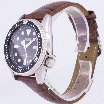 Orologio da uomo Seiko Automatic SKX013K1-MS2 Diver's 200M Brown Leather Strap