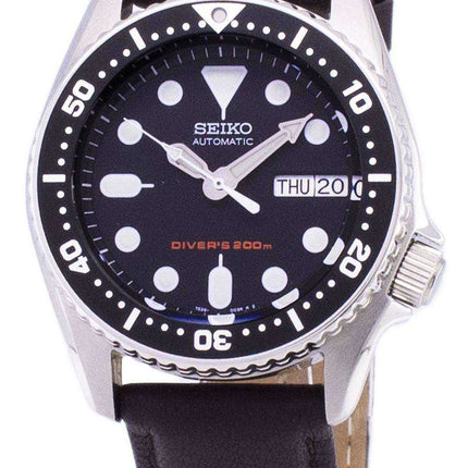 Orologio da uomo Seiko Automatic SKX013K1-MS6 Diver's 200M Cinturino in pelle marrone scuro