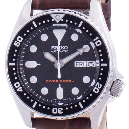 Orologio da uomo Seiko Automatic Diver con quadrante nero SKX013K1-var-MS11 200M