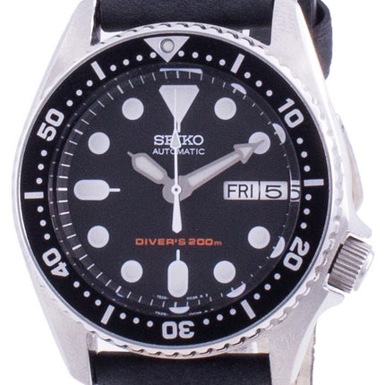Orologio da uomo Seiko Automatic Diver con quadrante nero SKX013K1-var-MS12 200M
