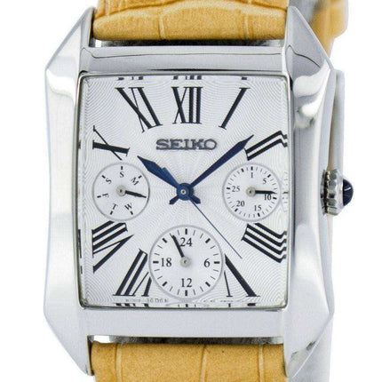 Orologio da donna Seiko rettangolare analogico al quarzo multifunzione SKY737P2