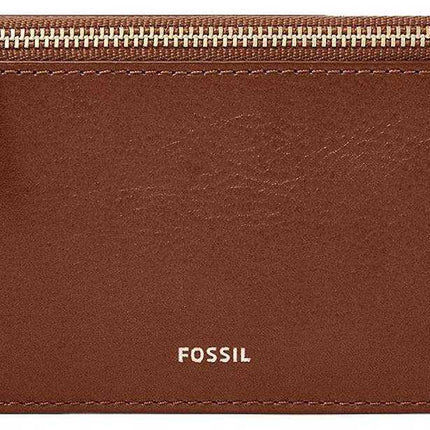 Portacarte da donna Fossil Logan Brown con chiusura a zip SL7925200