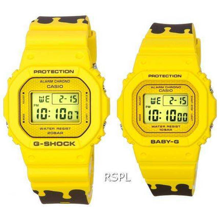 Orologio da coppia Casio G-Shock e Baby-G digitale ispirato al miele in edizione limitata al quarzo SLV-22B-9 SLV22B-9