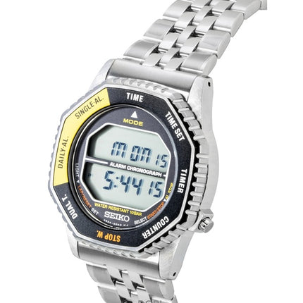 Orologio da uomo Seiko Rotocall Digital Chronograph in acciaio inossidabile al quarzo SMGG17P1 100M