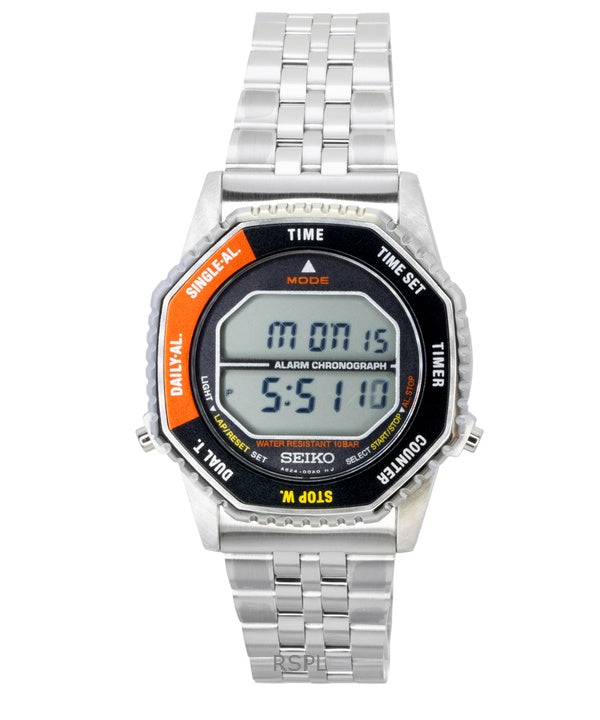 Orologio da uomo Seiko Rotocall Digital Chronograph in acciaio inossidabile al quarzo SMGG19P1 100M