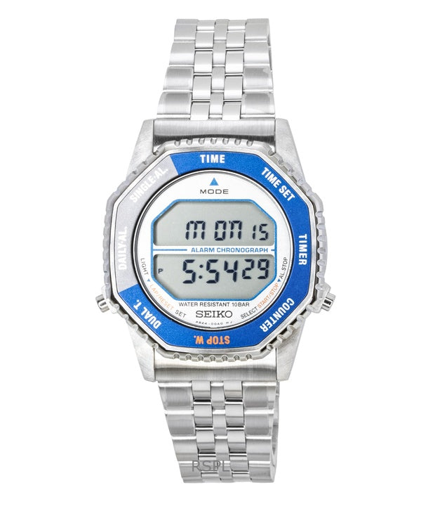 Orologio da uomo Seiko Rotocall Digital Chronograph in acciaio inossidabile al quarzo SMGG21P1 100M