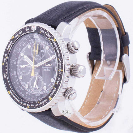 Orologio da uomo Seiko Pilot's Flight SNA411P1-VAR-LS10 Cronografo al quarzo 200M