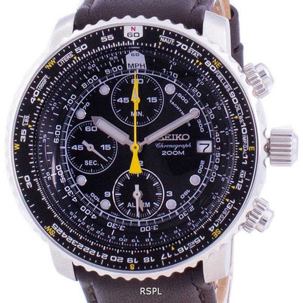 Orologio da uomo Seiko Pilot's Flight SNA411P1-VAR-LS11 Cronografo al quarzo 200M