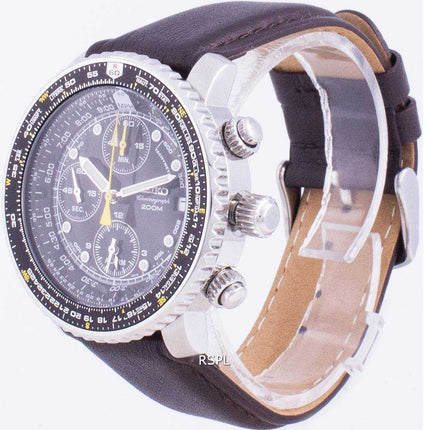 Orologio da uomo Seiko Pilot's Flight SNA411P1-VAR-LS11 Cronografo al quarzo 200M