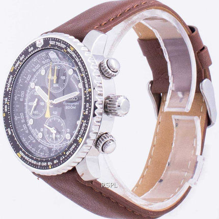 Orologio da uomo Seiko Pilot's Flight SNA411P1-VAR-LS12 Cronografo al quarzo 200M