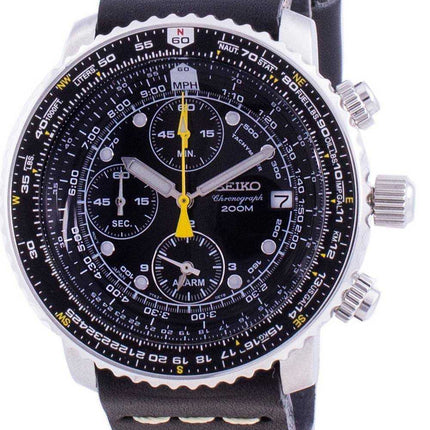 Orologio da uomo Seiko Pilot's Flight SNA411P1-VAR-LS14 Cronografo al quarzo 200M