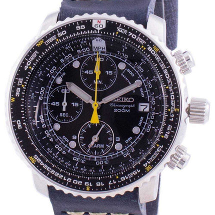 Orologio da uomo Seiko Pilot's Flight SNA411P1-VAR-LS15 Cronografo al quarzo 200M