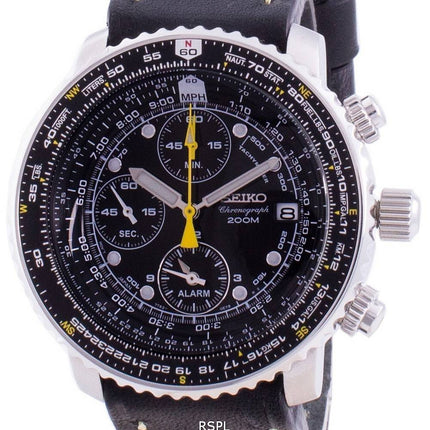 Orologio da uomo Seiko Pilot's Flight SNA411P1-VAR-LS16 Cronografo al quarzo 200M