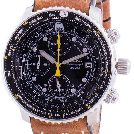 Orologio da uomo Seiko Pilot's Flight SNA411P1-VAR-LS17 Cronografo al quarzo 200M