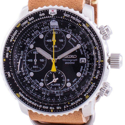 Orologio da uomo Seiko Pilot's Flight SNA411P1-VAR-LS18 Cronografo al quarzo 200M