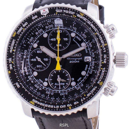 Orologio da uomo Seiko Pilot's Flight SNA411P1-VAR-LS6 Cronografo al quarzo 200M