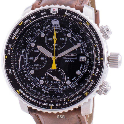 Orologio da uomo Seiko Pilot's Flight SNA411P1-VAR-LS7 Cronografo al quarzo 200M