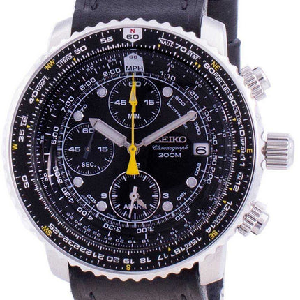 Orologio da uomo Seiko Pilot's Flight SNA411P1-VAR-LS8 Cronografo al quarzo 200M