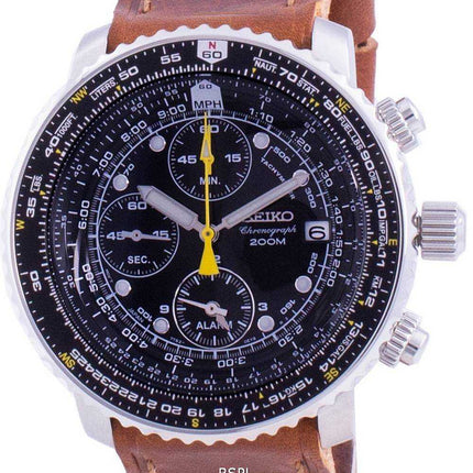 Orologio da uomo Seiko Pilot's Flight SNA411P1-VAR-LS9 Cronografo al quarzo 200M